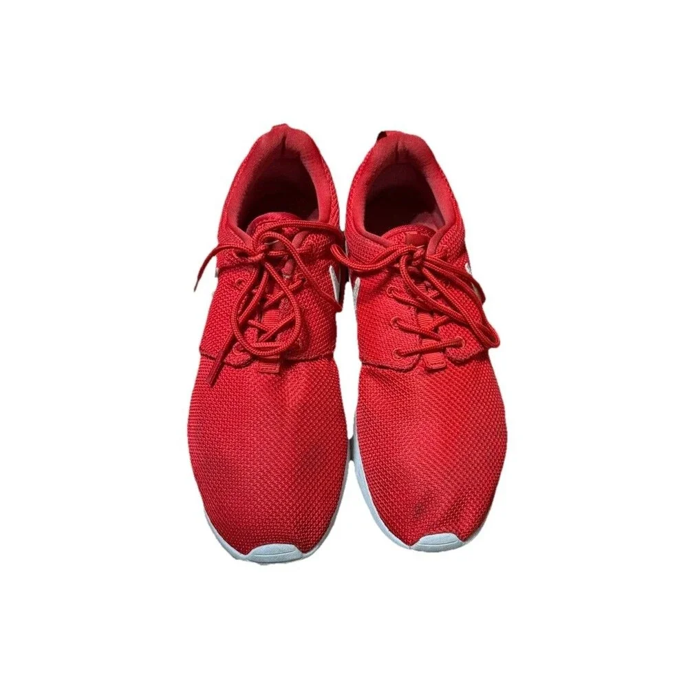 Nike Roshe One Red White Athletic Running Mesh‎ Sneakers 599728-605 Size 6y